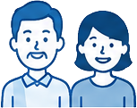 居宅介護支援を表す利用者と家族のアイコン