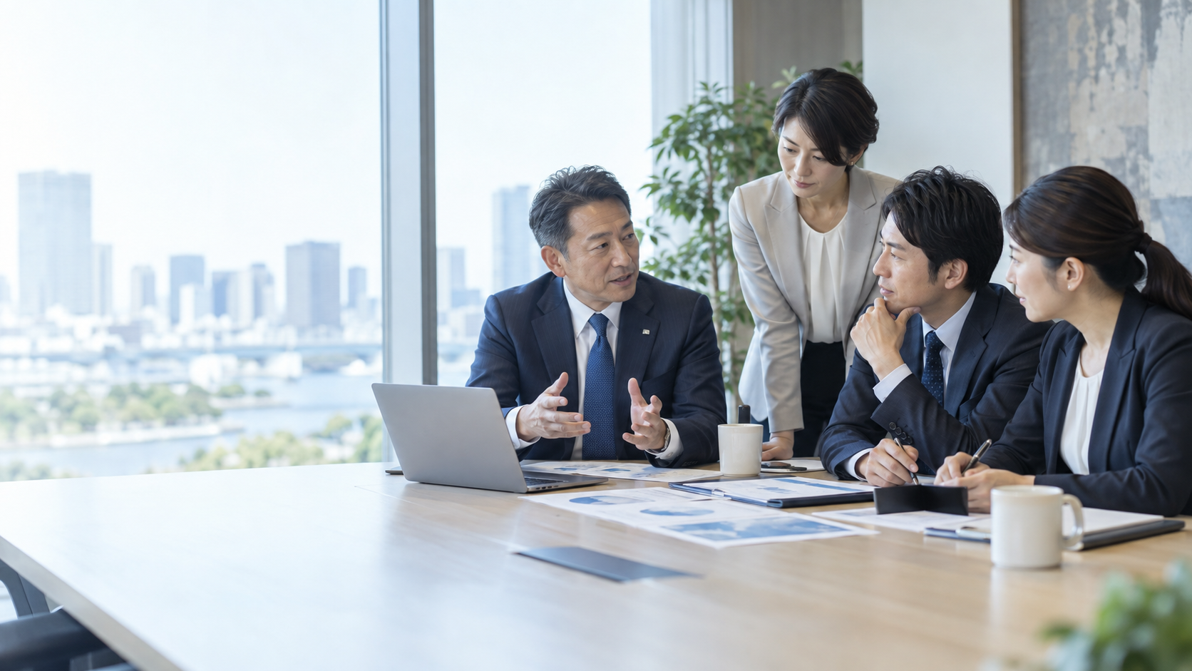 日本の介護・医療法人の経営者と専門スタッフが訪問看護事業の立ち上げを検討する会議